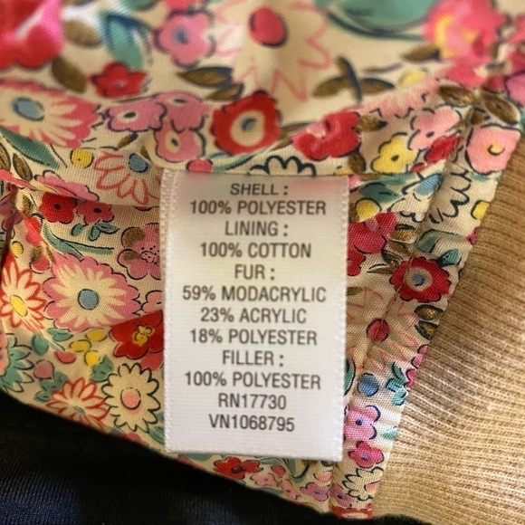 3/$15 OshKosh Vest w/Hood, Pink Floral Trim & Lining, Genuine Kids, Zip Button - Picture 5 of 8